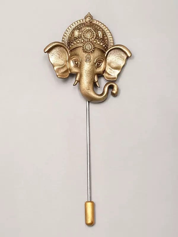 exotic india Lord Ganesha Face Lapel Pin 