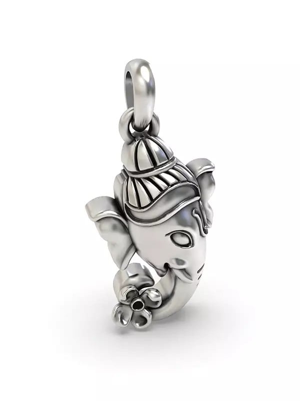 Exotic India Lord Ganesha Face Pendant