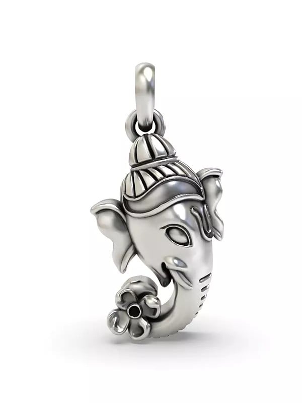 exotic india Lord Ganesha Face Pendant 