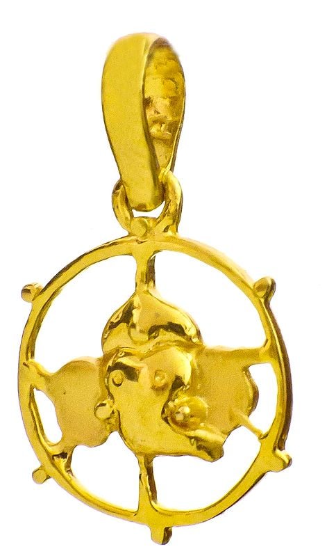 exotic india Lord Ganesha Head Pendant 