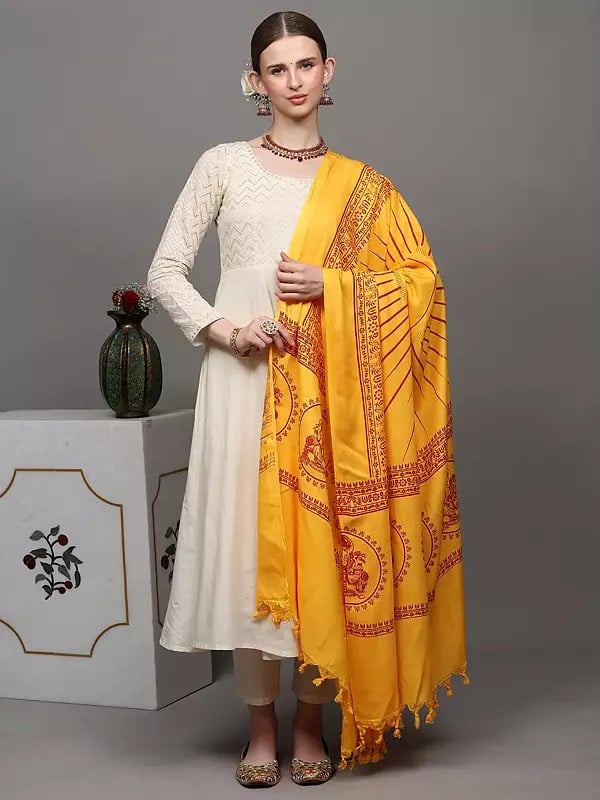 Exotic India Lord Ganesha Hindu Prayer Shawl