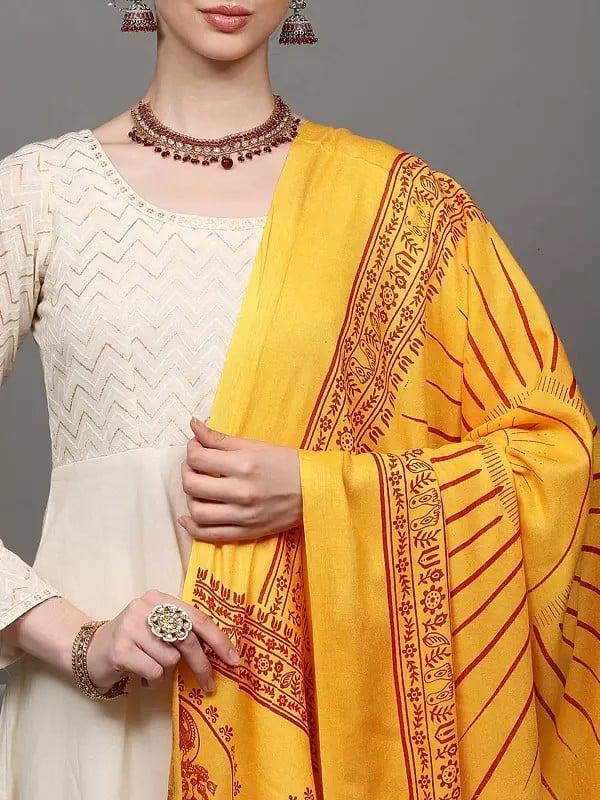 Exotic India Lord Ganesha Hindu Prayer Shawl