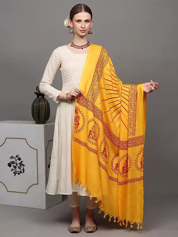 exotic india Lord Ganesha Hindu Prayer Shawl