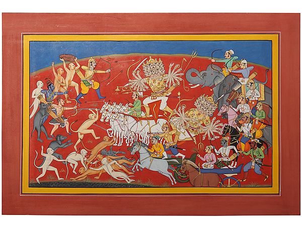 exotic india Lord Rama Killing Ravana 