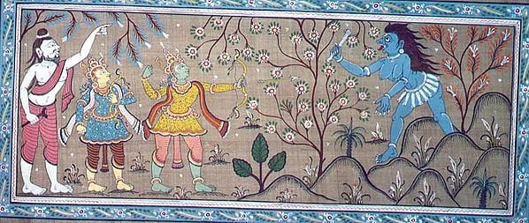 exotic india Lord Rama Slays Taadka 