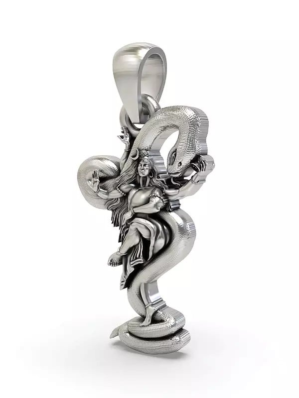 Exotic India Lord Shiva Pendant With Snake 