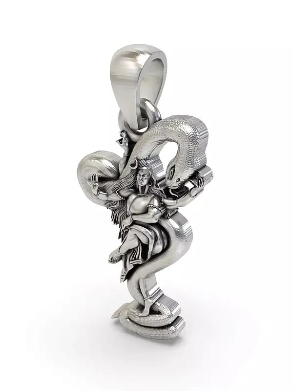Exotic India Lord Shiva Pendant With Snake 