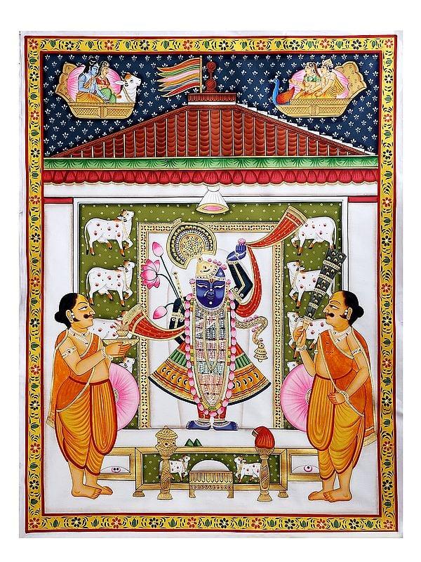 exotic india Lord Shrinath Ji | Pichwai Art 