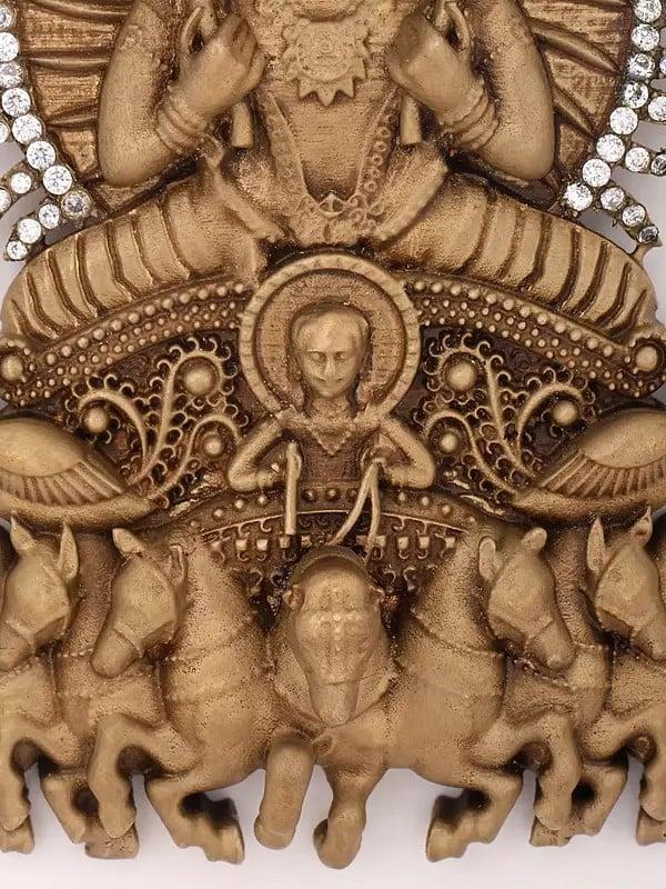 Exotic India Lord Surya Narayana Brooch 