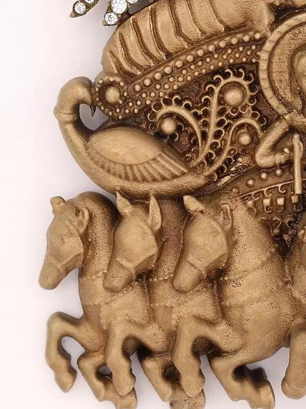 Exotic India Lord Surya Narayana Brooch 