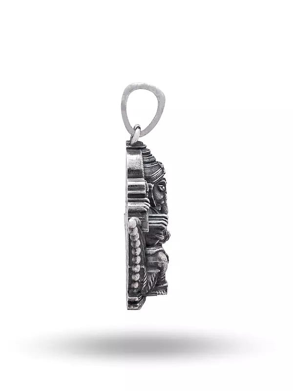 Exotic India Lotus Ganesha Antique Finish Pendant 