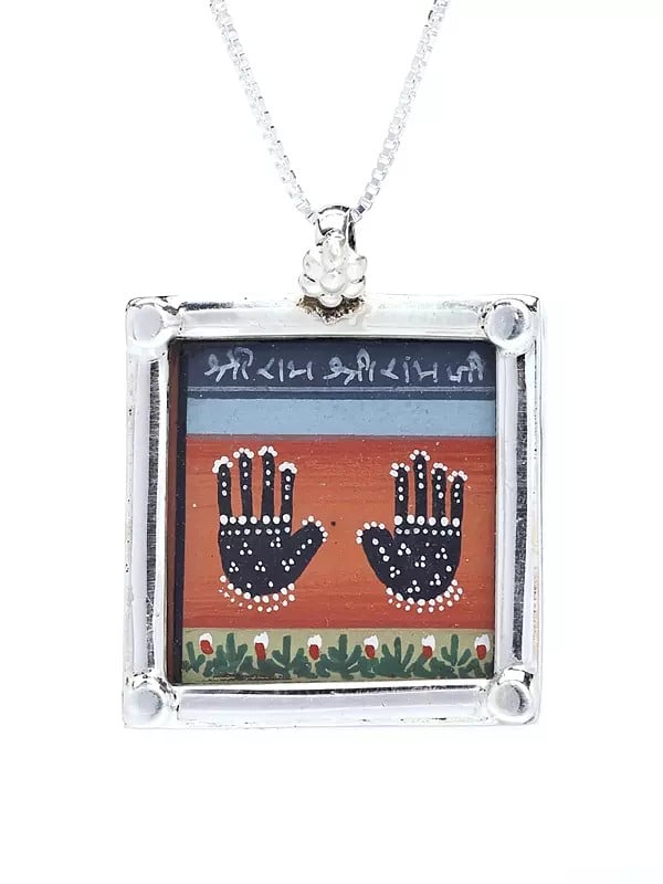Exotic India Lotus Hands Of Lord Rama Pendant