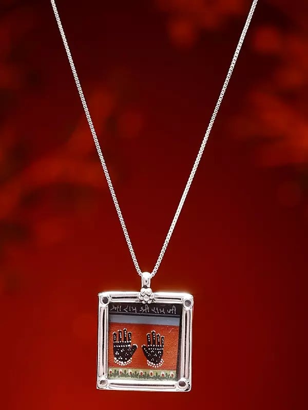 Exotic India Lotus Hands Of Lord Rama Pendant