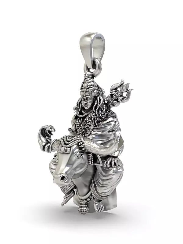 Exotic India Mahadev Seated On Nandi Pendant