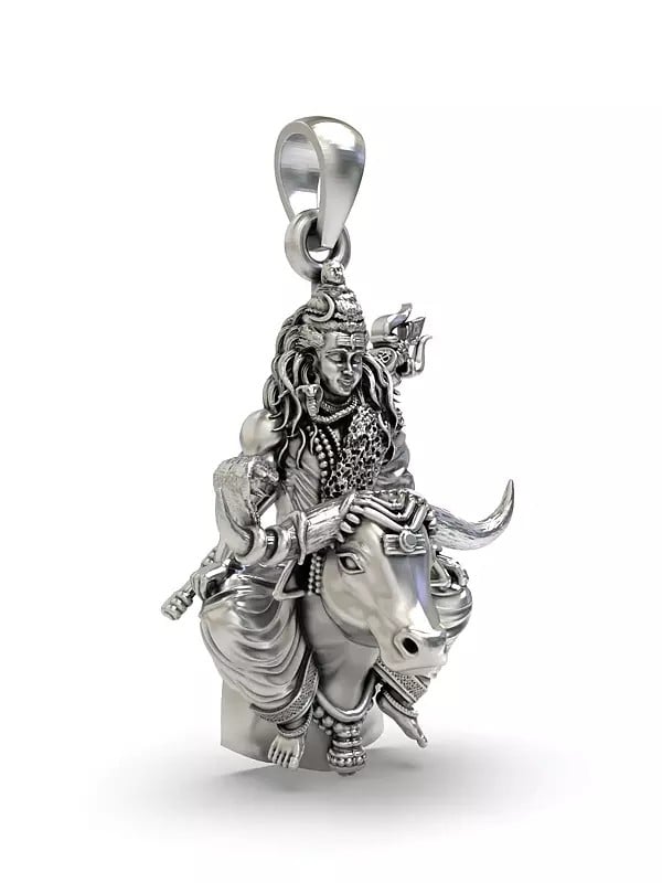 Exotic India Mahadev Seated On Nandi Pendant