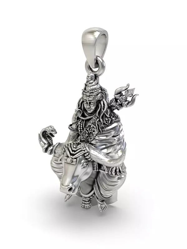Exotic India Mahadev Seated On Nandi Pendant