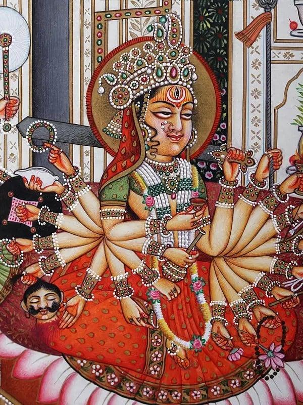 Exotic India Maharaja Mansingh Worshipping Devi 