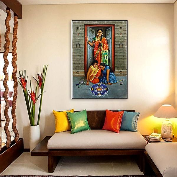 Exotic India Making Rangoli (Handmade Painting) 