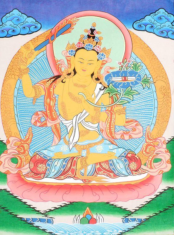 exotic india Manjushri -Tibetan Buddhist Deity 