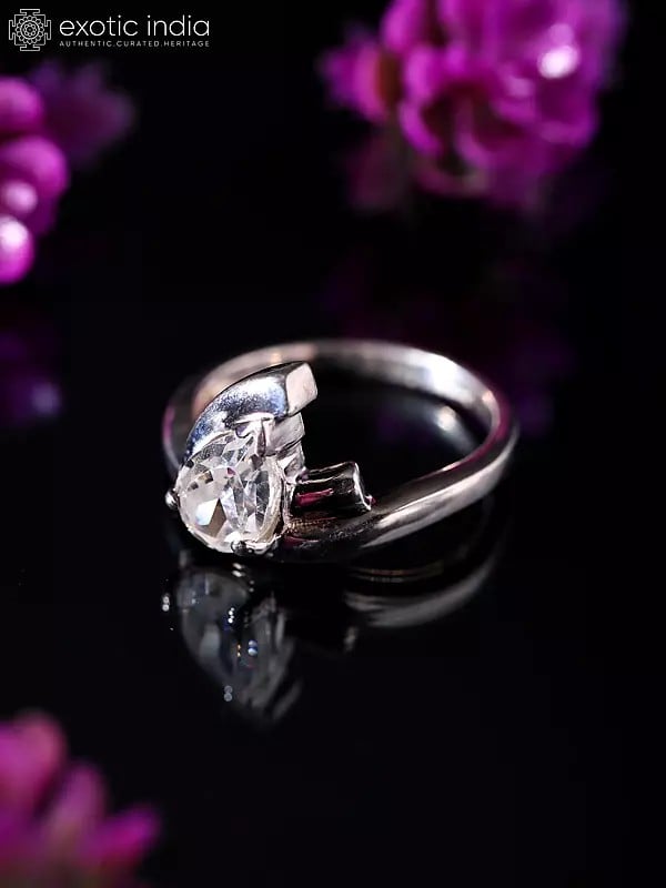 Exotic India Marquise Cubic Zirconia Ring 