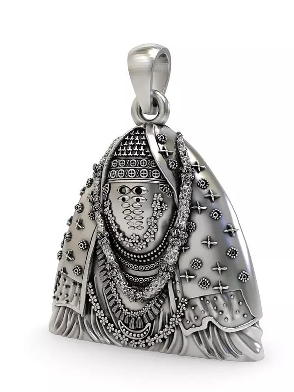 Exotic India Mata Ashapura Stelring Silver Pendant 
