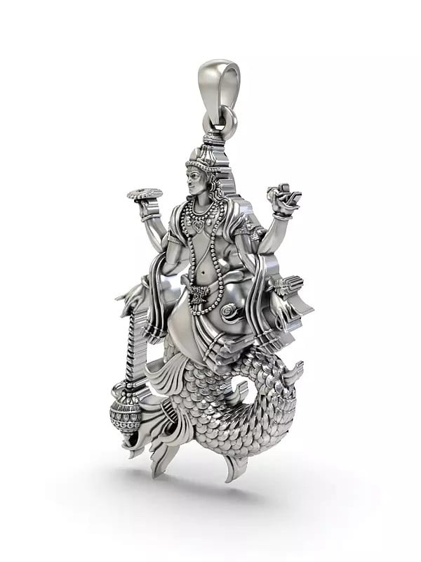 Exotic India Matsya Avatar Of Lord Vishnu Pendant 