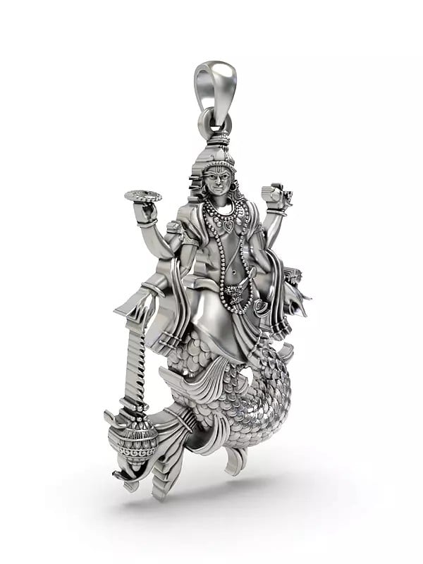 Exotic India Matsya Avatar Of Lord Vishnu Pendant 