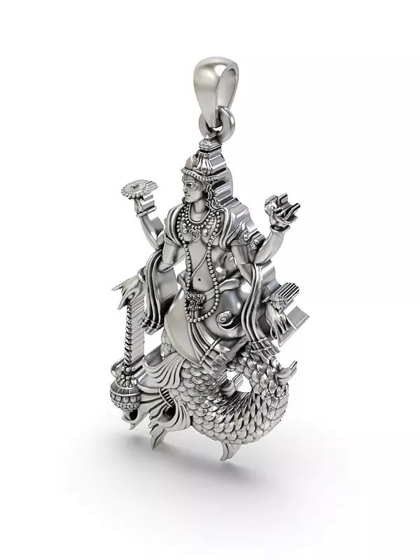 Exotic India Matsya Avatar Of Lord Vishnu Pendant 