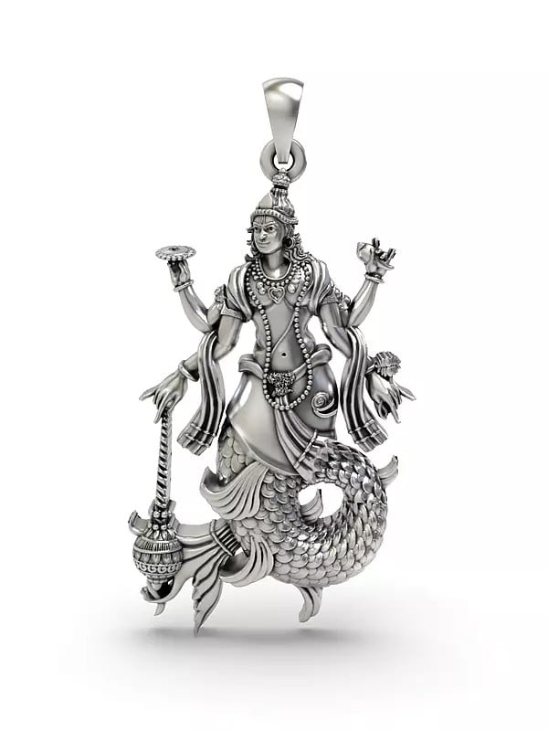 exotic india Matsya Avatar of Lord Vishnu Pendant 