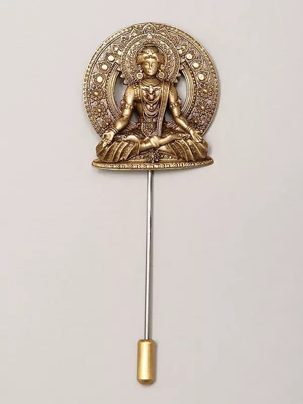 exotic india Meditating Buddha Lapel Pin 