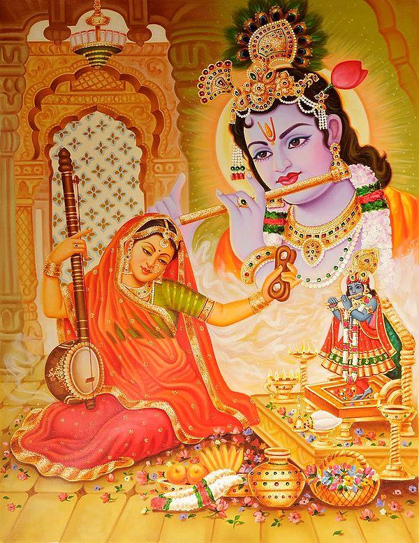 exotic india Mirabai and Krishna 