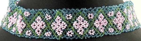 exotic india Multi-color Beaded Choker 