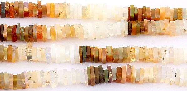 exotic india Multi-Color Moonstone Square Discs