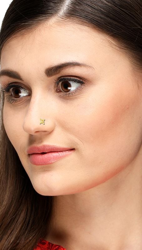 Exotic India Multi-Grains Nose Pin 