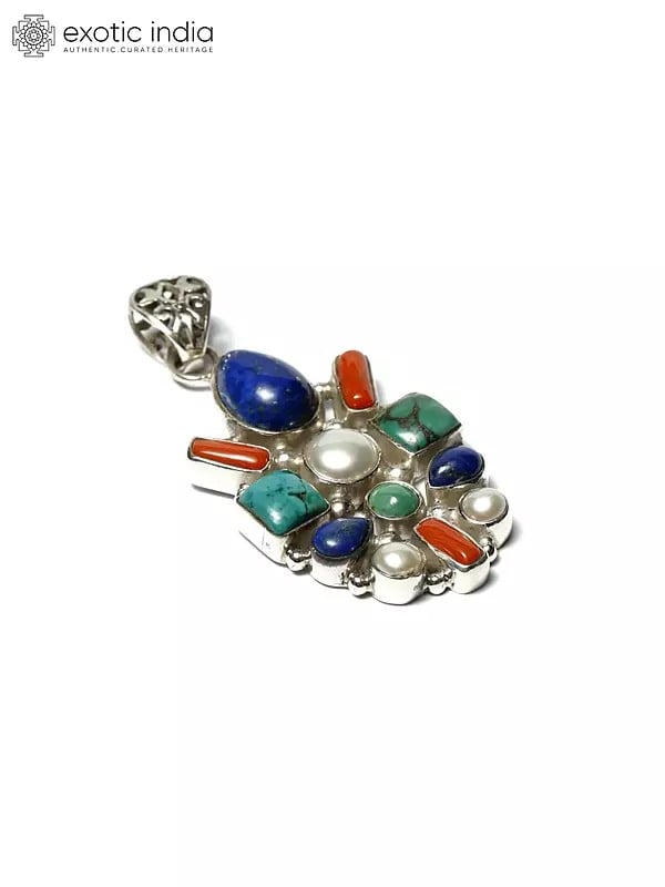 Exotic India Multi Stone Pendant