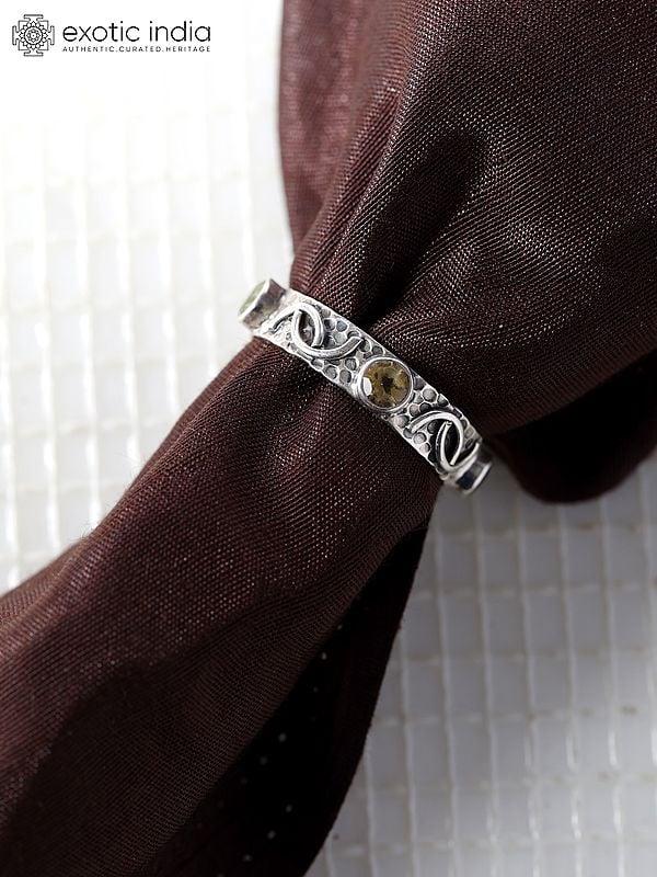 Exotic India Multi Stone Spinner Ring 