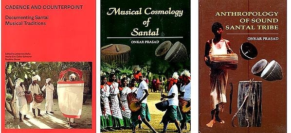 exotic india Music of Santal (Set of 3 Books) 