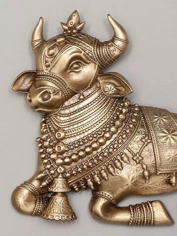 Exotic India Nandi Maharaj Brass Brooch 