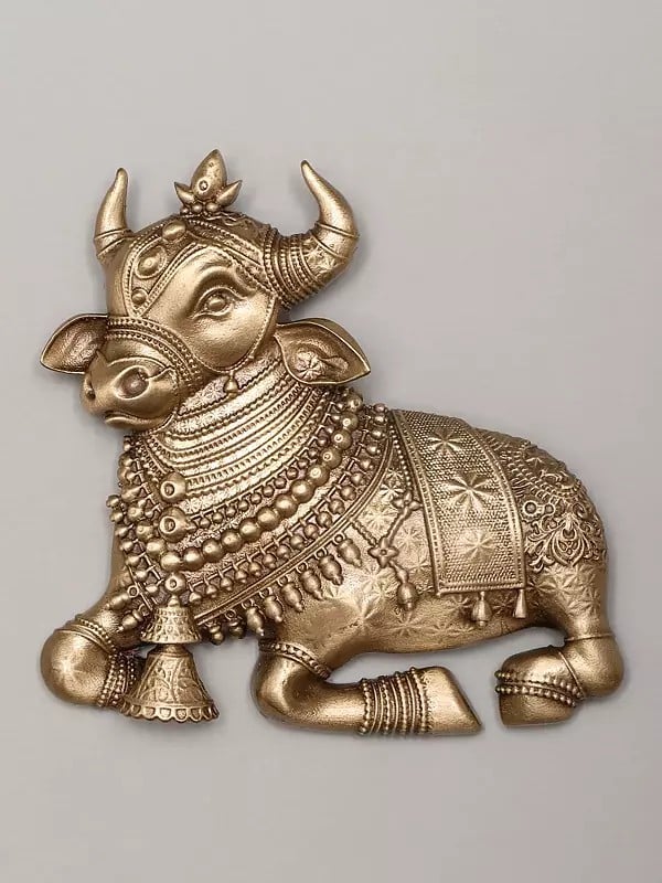 exotic india Nandi Maharaj Brass Brooch 