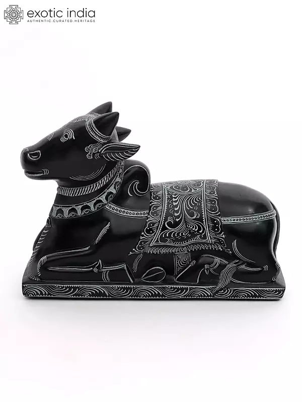 exotic india Nandi - The Symbol of Dharma 