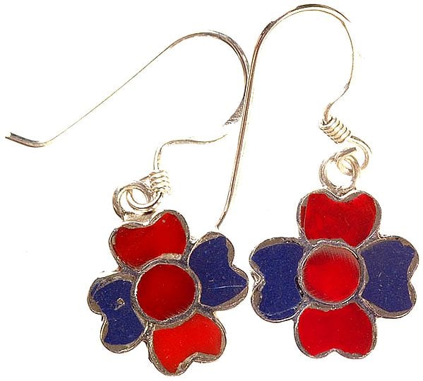 exotic india Nepalese Inlay Earrings 