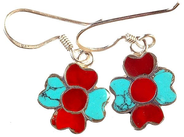 exotic india Nepalese Inlay Earrings 