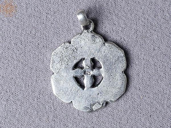 Exotic India Ohm Viswa Vajra Silver Pendant