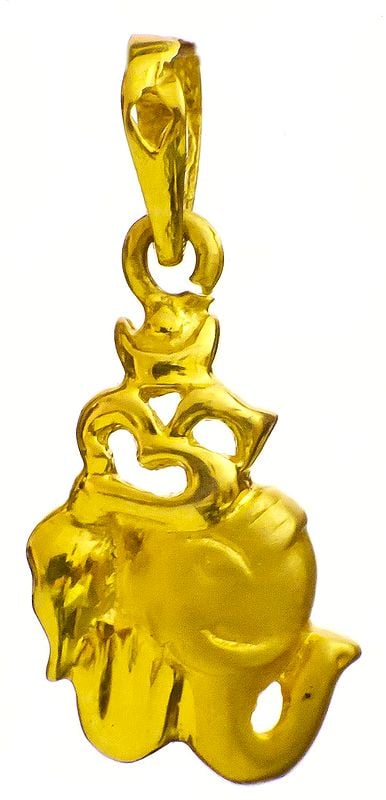 exotic india Om (AUM) Ganesha Pendant 