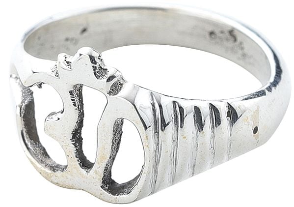 Exotic India OM (AUM) Sterling Silver Ring 