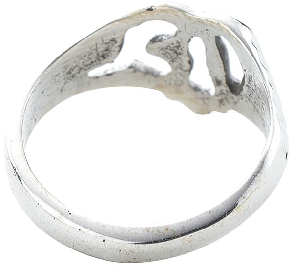 Exotic India OM (AUM) Sterling Silver Ring 