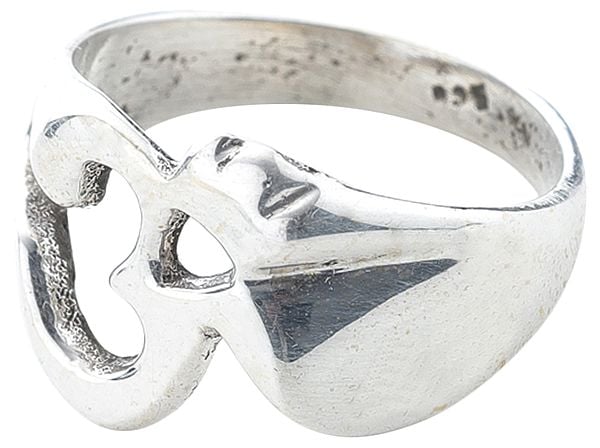Exotic India OM (AUM) Sterling Silver Ring 