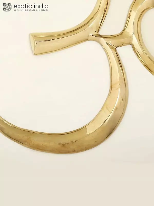 Exotic India Om Wall Hanging Statue In Brass 
