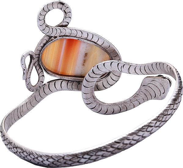 Exotic India Onyx Serpent Bracelet 