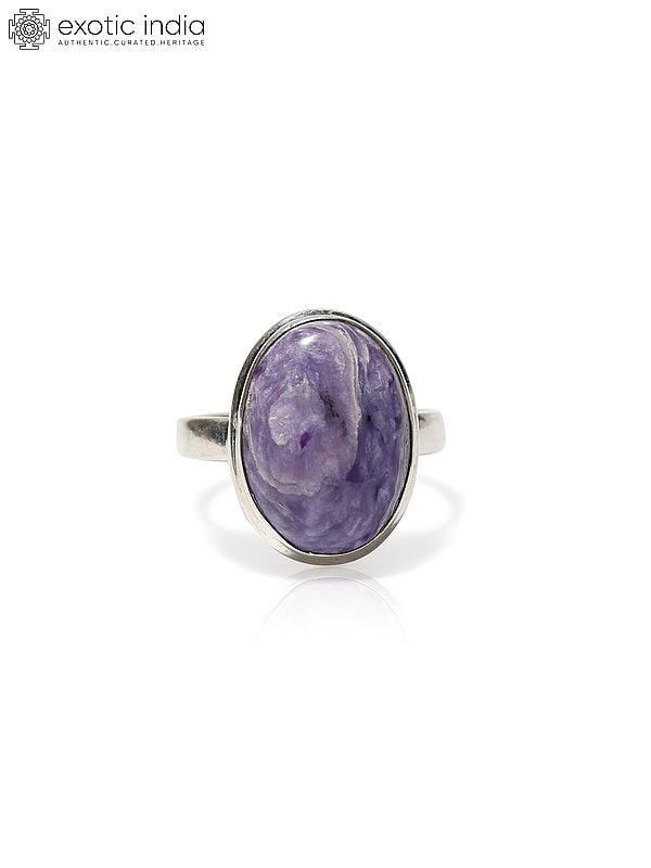 exotic india Oval Cut Cherolite Gemstone Ring 